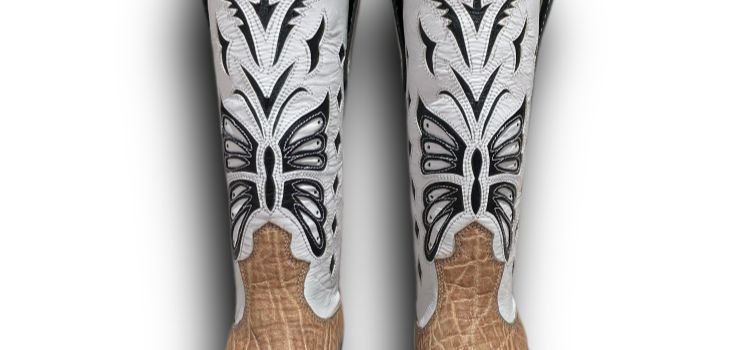 A trendy pair of custom cowboy boots.